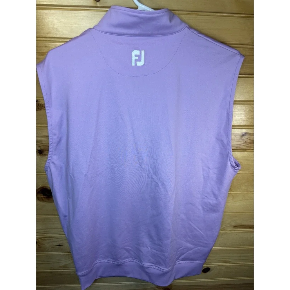 FootJoy FJ Gathered Waist Half Zip Vest Golf Lavender Small Nylon & Spandex NWT‎